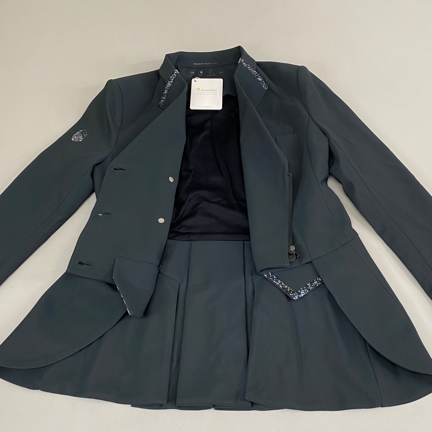 SAMSHIELD Short Frac Premium Equestrian Jacket Women's Sz US 6, UK 8, FR 36 Moonless Night