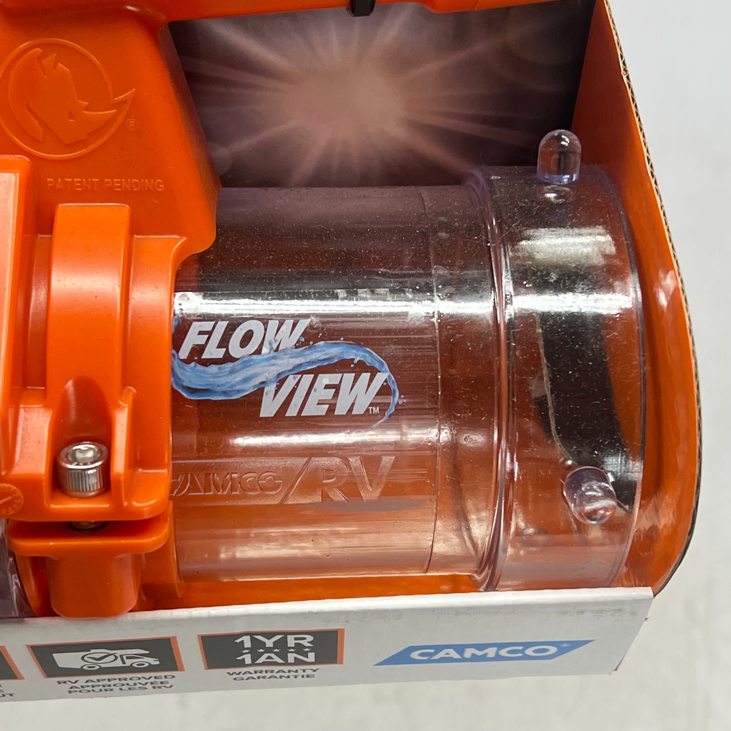 CAMCO Rhino Rv Sewer Extender Pro W/ Led Flashlight  5" Universal Orange 39570
