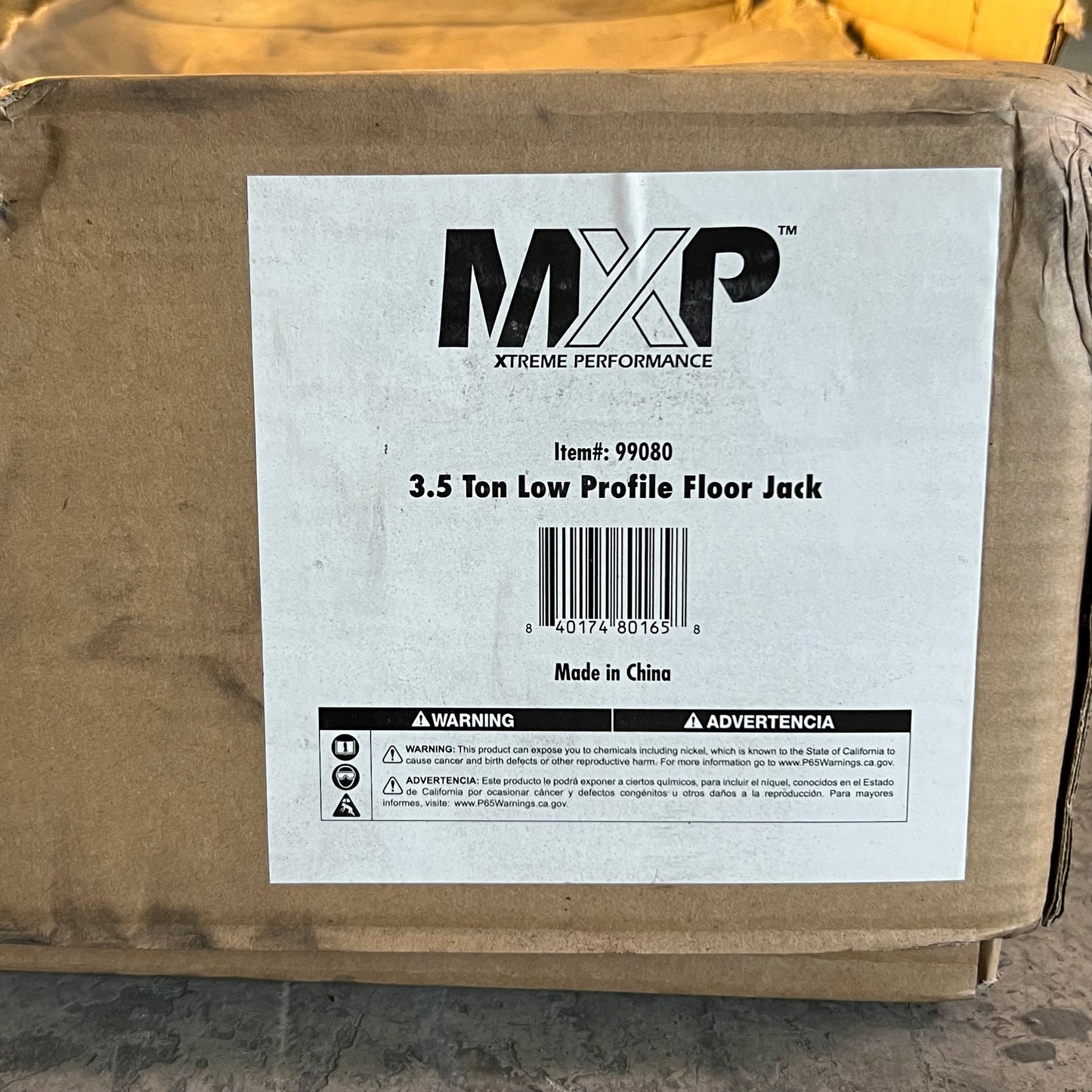 MXP Low Profile Floor Jack Dual Pump Pistons 3.5 Ton - 21.4" H  Orange 99080