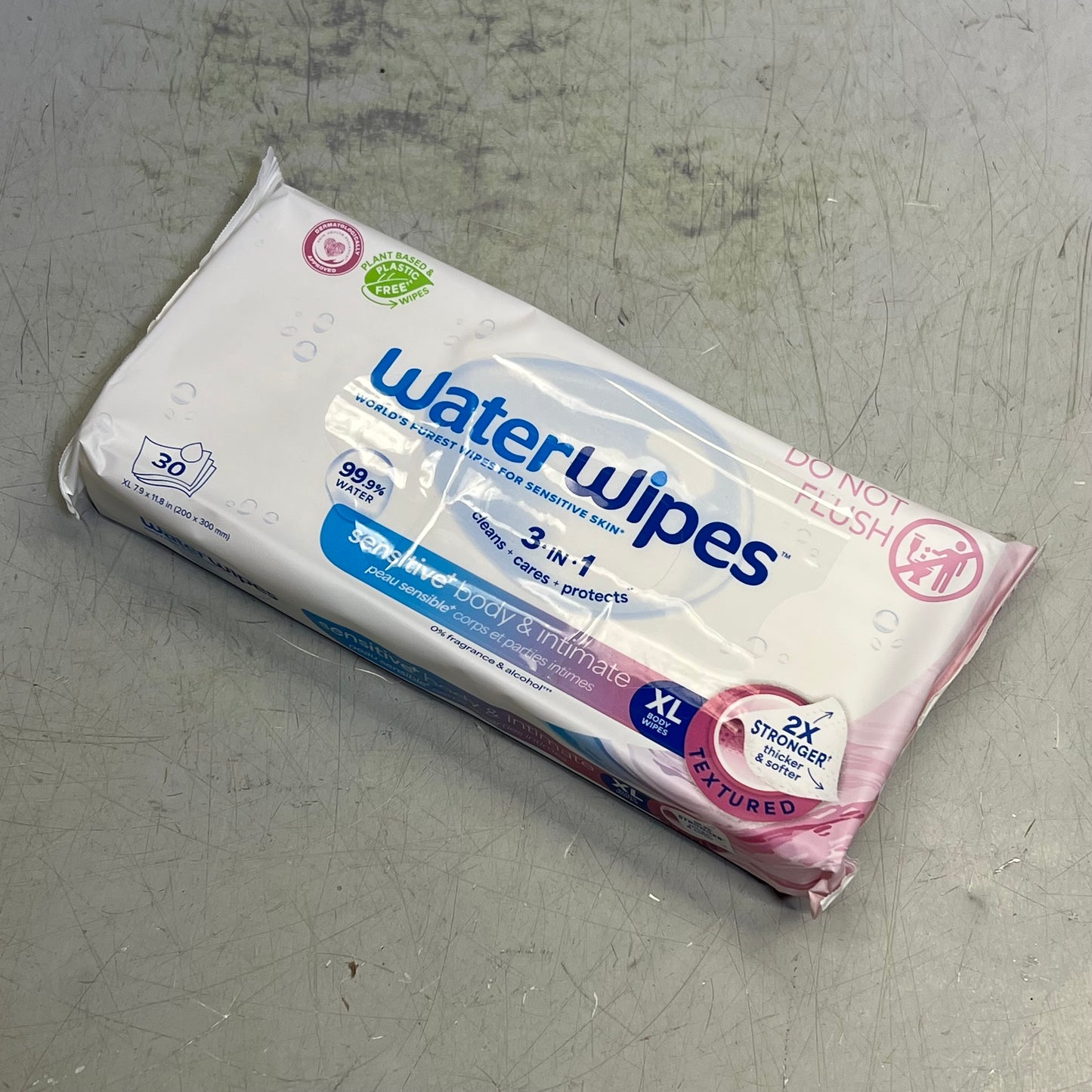 ZA@ WATER WIPES (12 PACK, 30 WIPES EACH) Sensitive Body & Intimate 3-In-1 Wipes XL BB 02/25