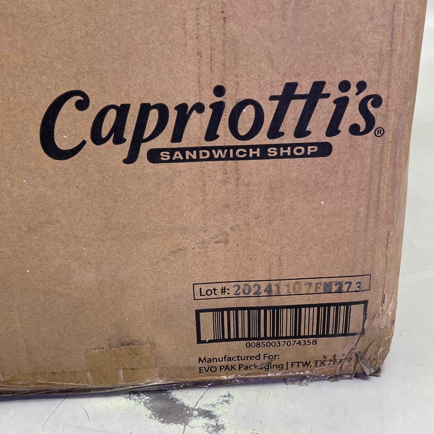 ZA@ CAPRIOTTI'S (1000 PACK) Sandwich Shop Paper Bags 14"x7"x4.5" Brown BG745CAP