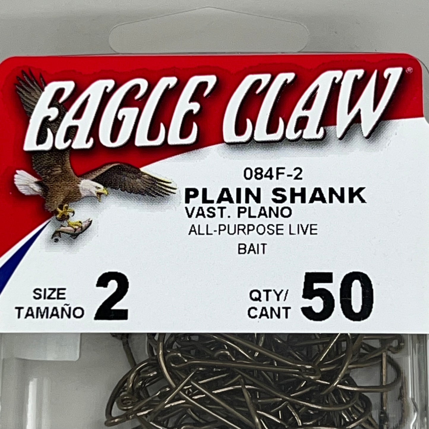 EAGLE CLAW All Purpose Live Bait Ultra Sharp Bait Holder Bronze #2 50pc 084F-2