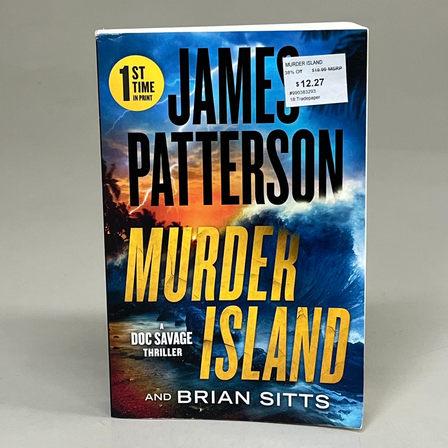 ZA@ MURDER ISLAND A Doc Savage Thriller Paperback Book By James Patterson & Brian Sitts Published By Little Brown & Company B