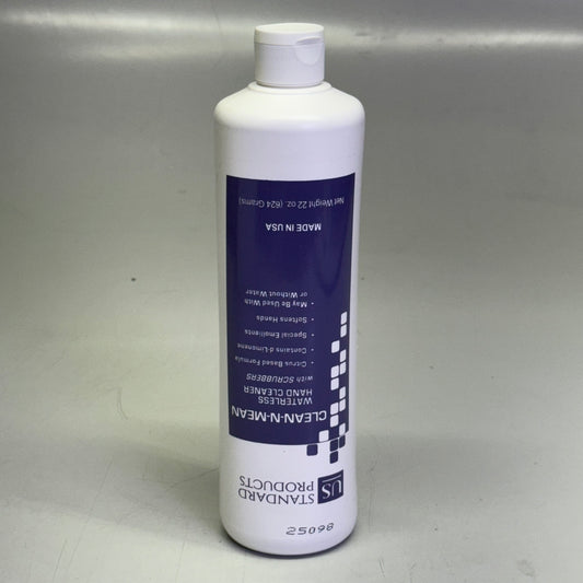 US STANDARD PRODUCTS (12 PACK) Clean-N-Mean Waterless Hand Cleaner 22 oz White 4969USP