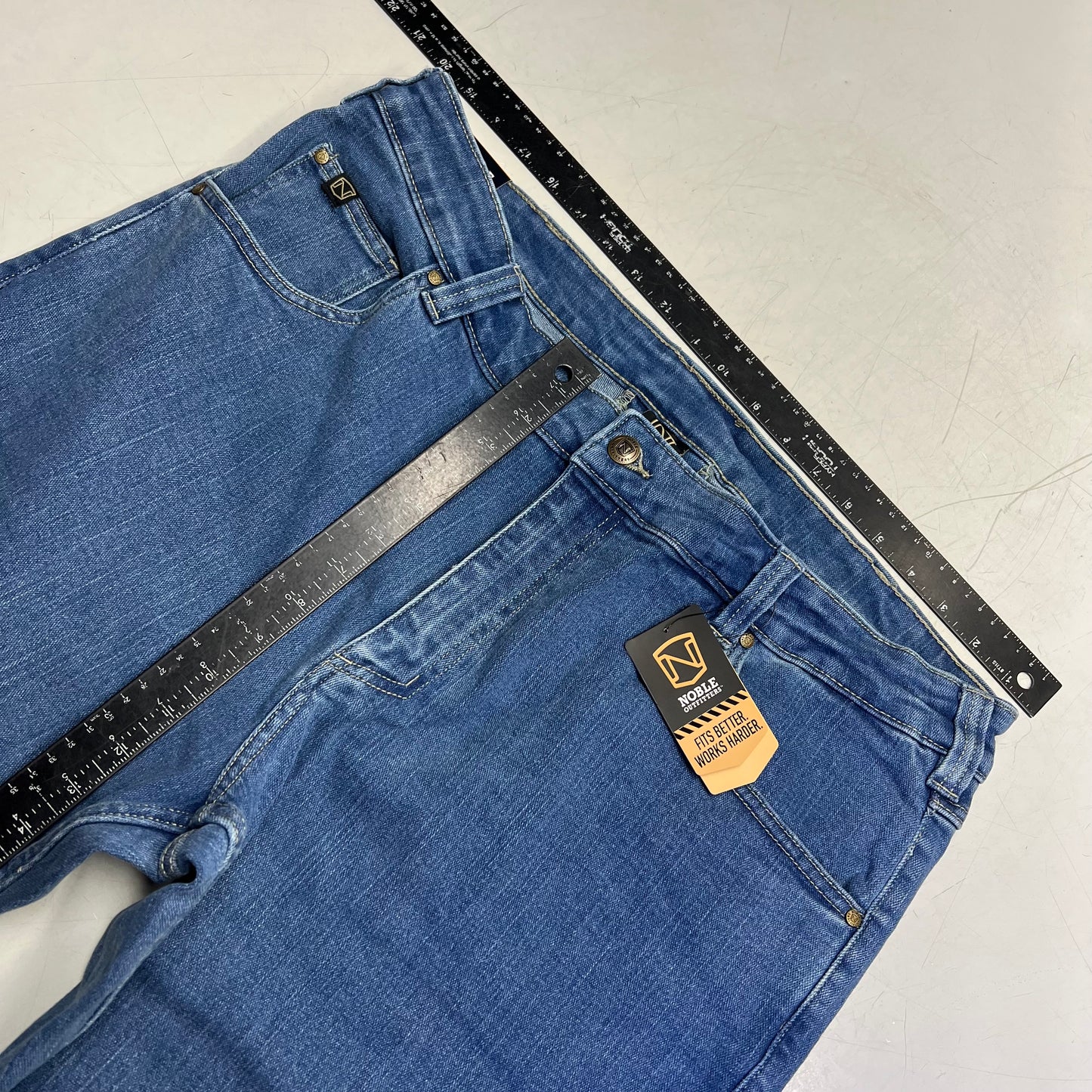 NOBLE OUTFITTERS Flex Denim 5-Pocket Work Pant Men's Sz 40x32 Stonewash 18458