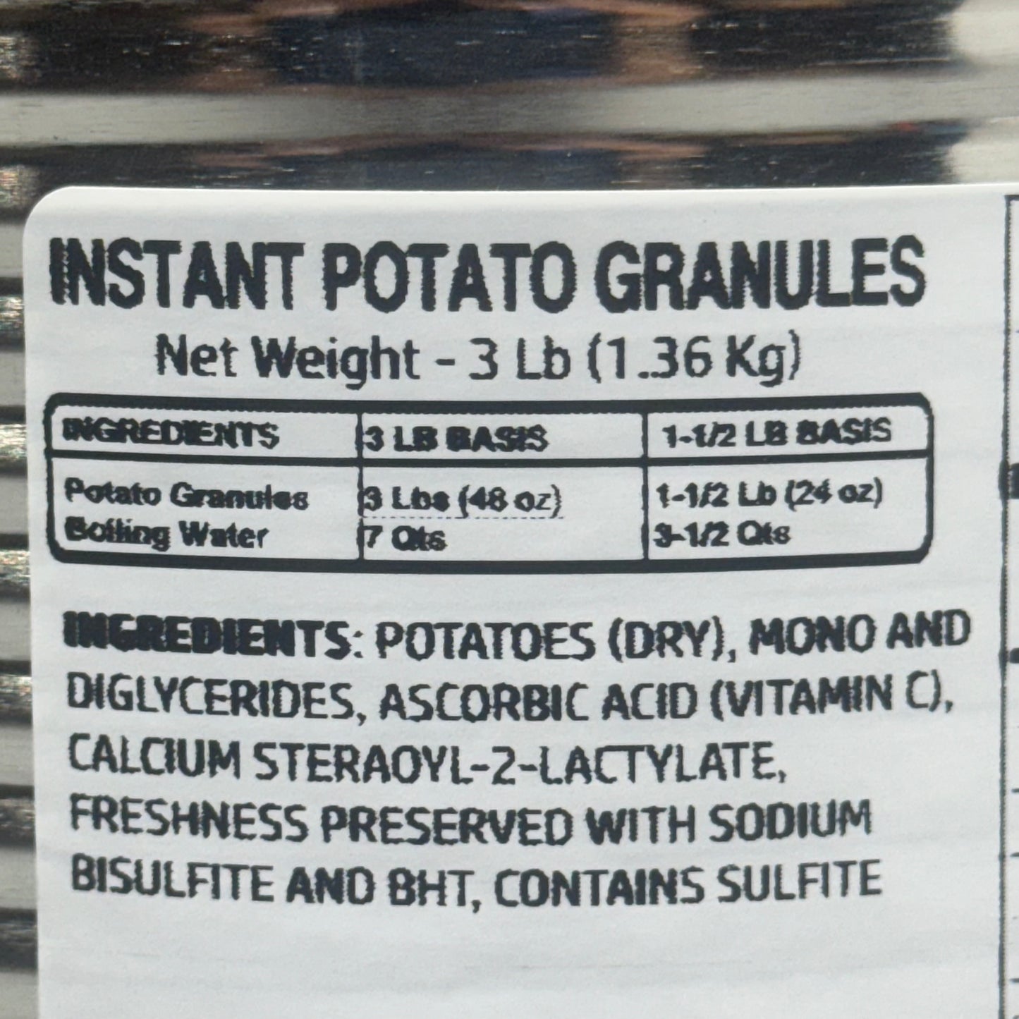 ABBY’S BEST (6 PACK, 3 lbs Each) Instant Potato Granules BB 07/27