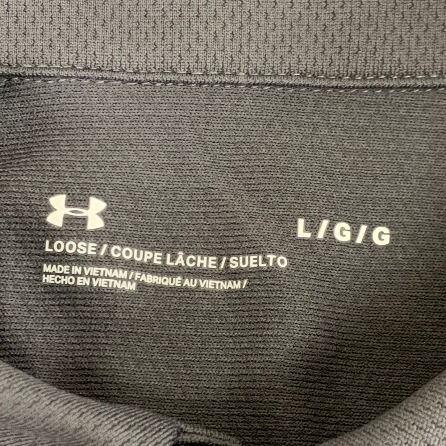 UNDER ARMOUR UA Team Tech Polo Loose Light & Moisture Wicking Men's Sz L Grey