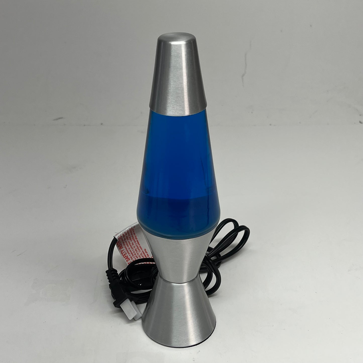 SCHYLING Accent Lava Lamp Illuminate Your Mood 11.5" Blue/White W/ Silver Base