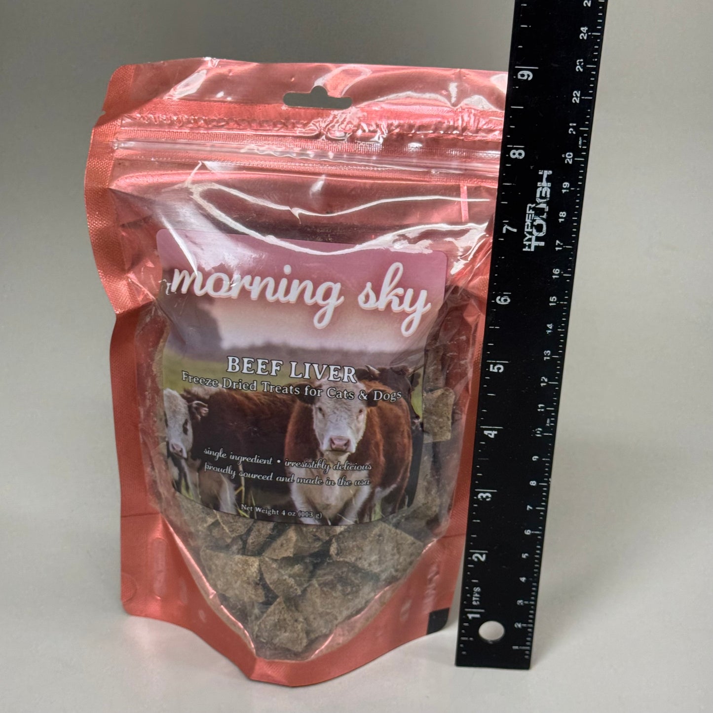 MORNING SKY (2 PACK)Freeze Dried Beef Liver Treats for Cats & Dogs 4oz BB 08/26