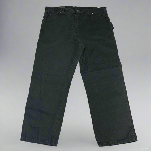 DICKIES Relaxed Fit Heavyweight Carpenter Jeans Men's Sz 38X32 Black DU336RBK