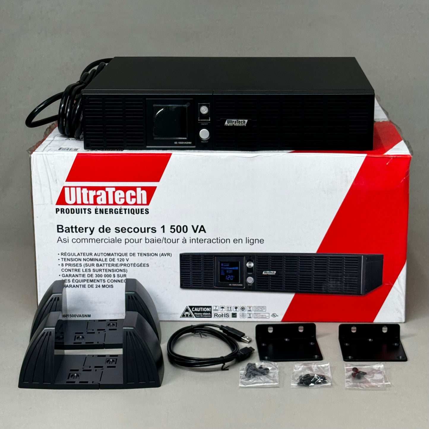 ULTRATECH 1500VA/900W Battery Backup Commercial Line-Interactive 0E-1500VASNM