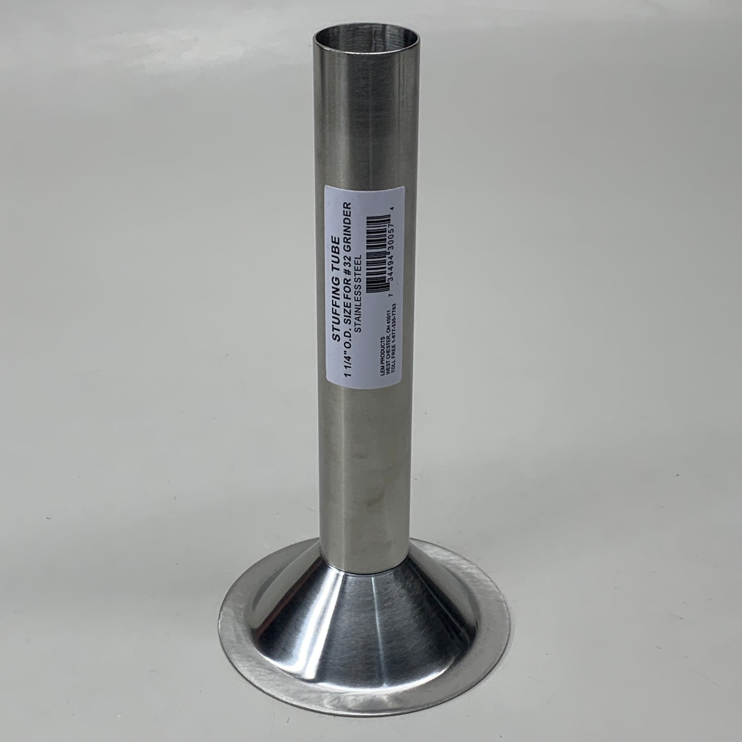 LEM Stuffing Tube 1-1/4" O.D Size for #32 Grinder Stainless Steel