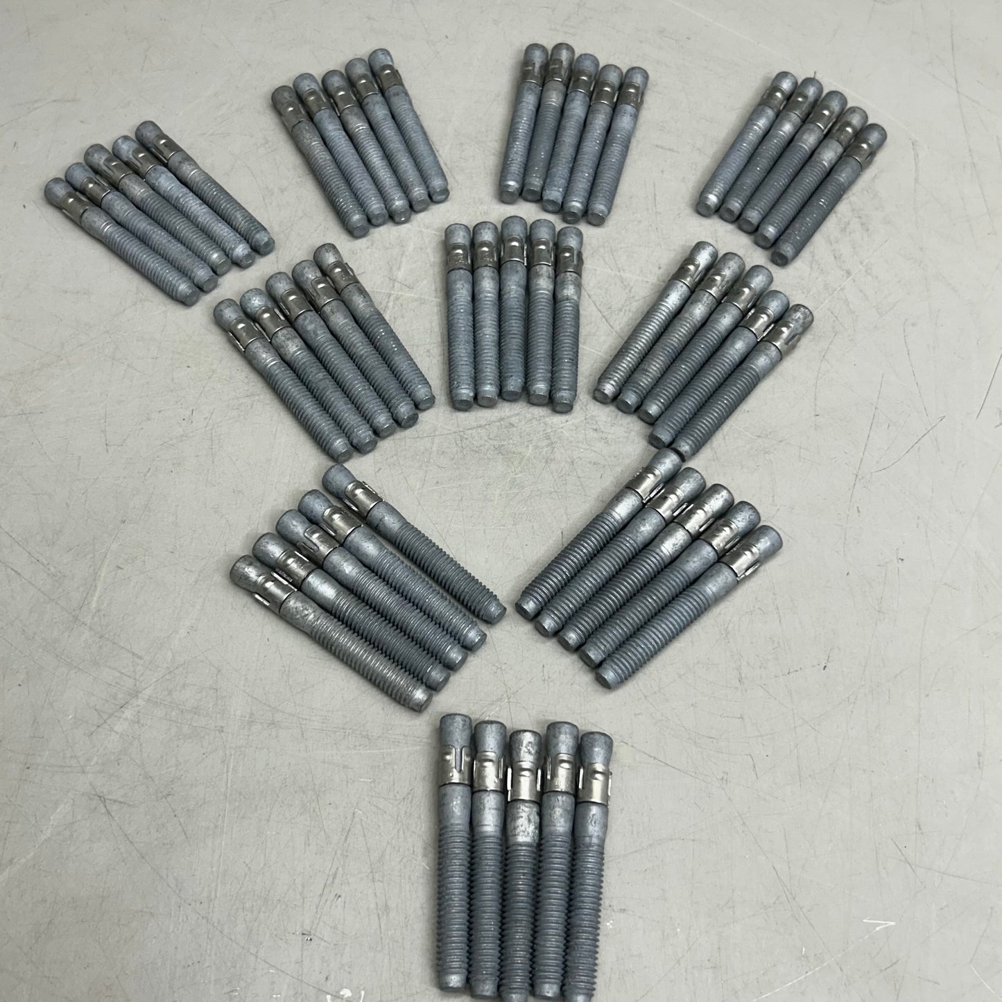 WEJ-IT (50 Per Box) Galvanized Steel Ankr-Tite Wedge Anchors 3/8"x3" Chrome ATG3830