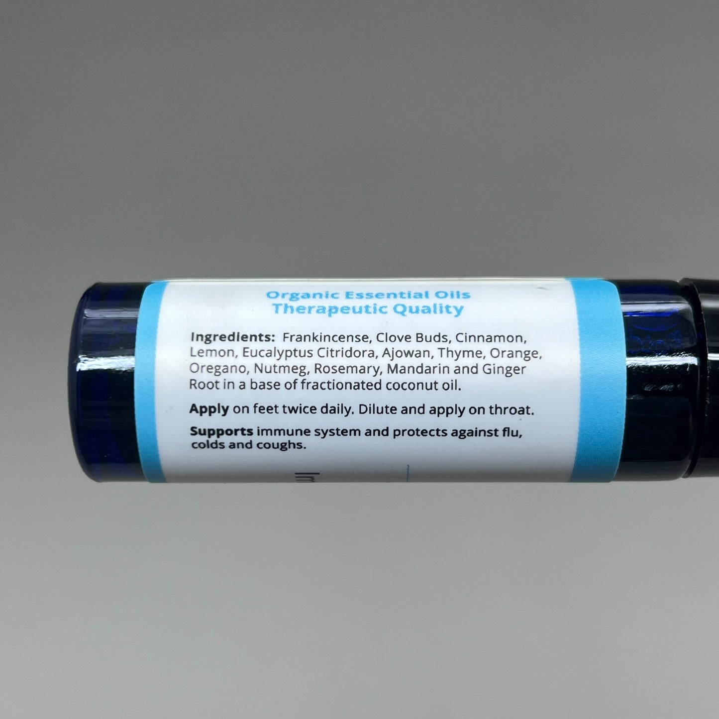 VIBRANT BLUE OIL Immune System Support Organic Essential Oil Roller Bottle 10mL