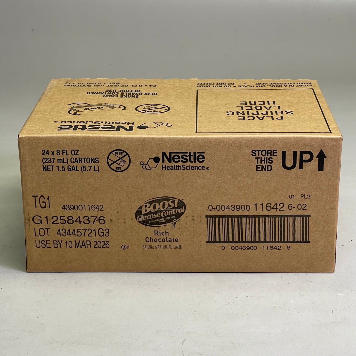 ZA@ NESTLE (24 Pack) Boost Breeze Rich Chocolate Flavor 8 fl oz BB 03/26 A