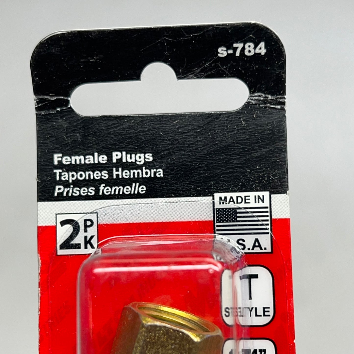 ZA@ LISLE (2 PACK, 2 EACH) T-style Plugs  Female 1/4" FNPT Hardened Steel