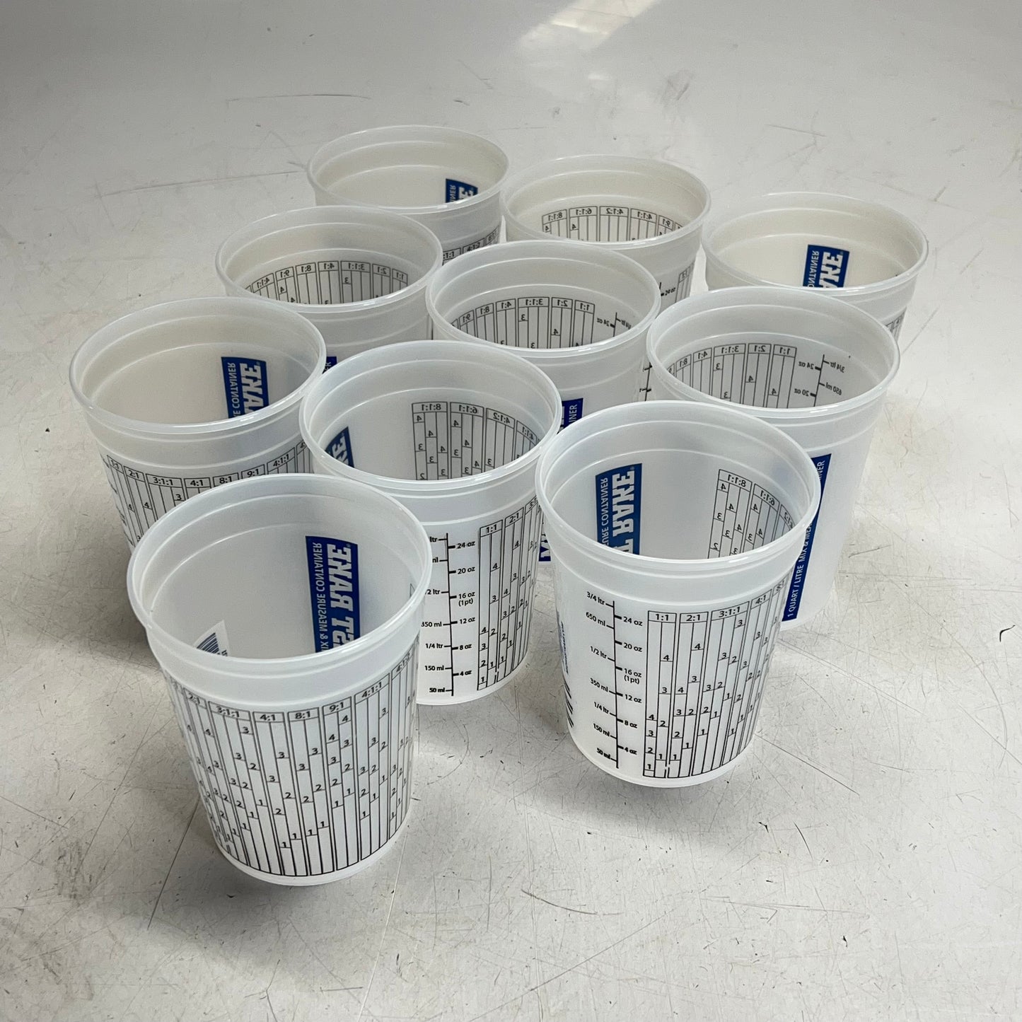 ZA@ MIDWEST RAKE  (10 PACK) Mix & Measure Container 1 Quart Clear 46221