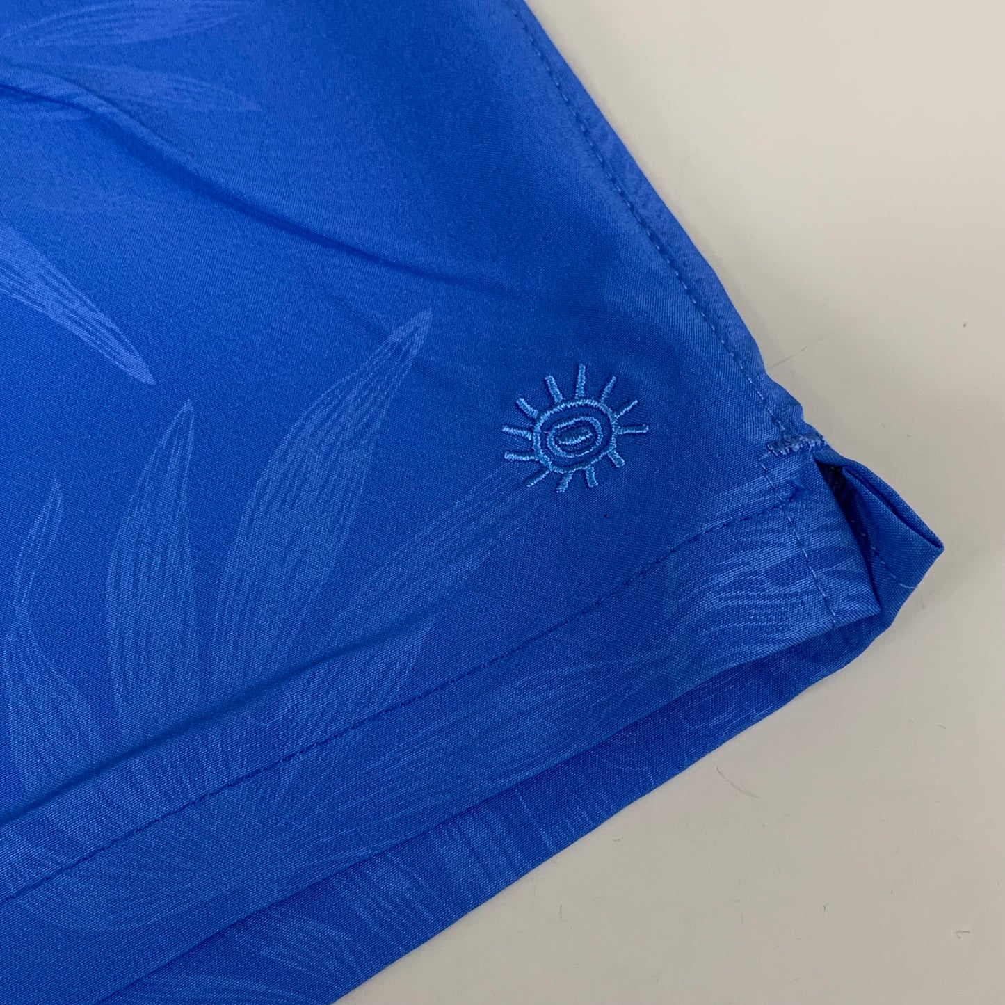 RAYA SUN Stretch Swim Style Shorts W/ Flower Design Women's 3X Blue/Gray