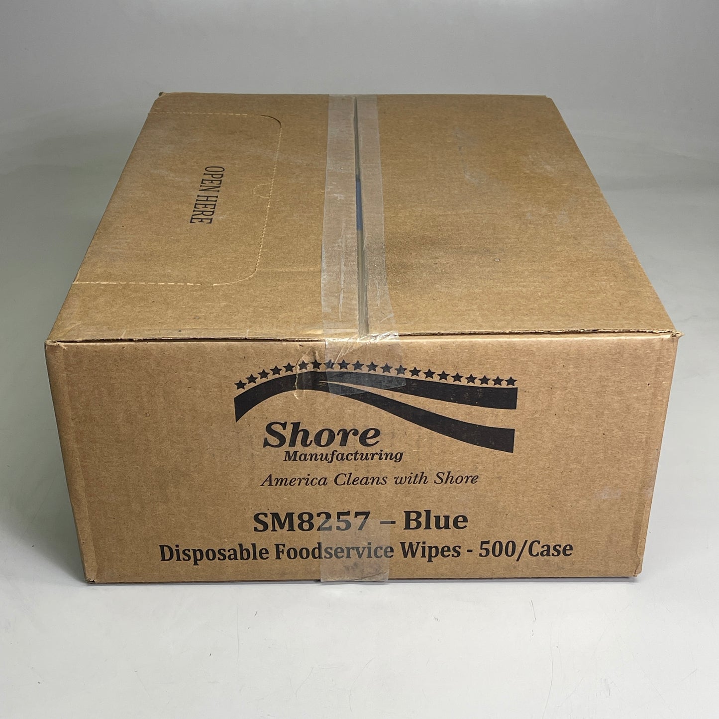 SHORE MANUFACTURING (500 PACK) Foodservice Wipes Sz 13.5" x 14" Blue SM8257