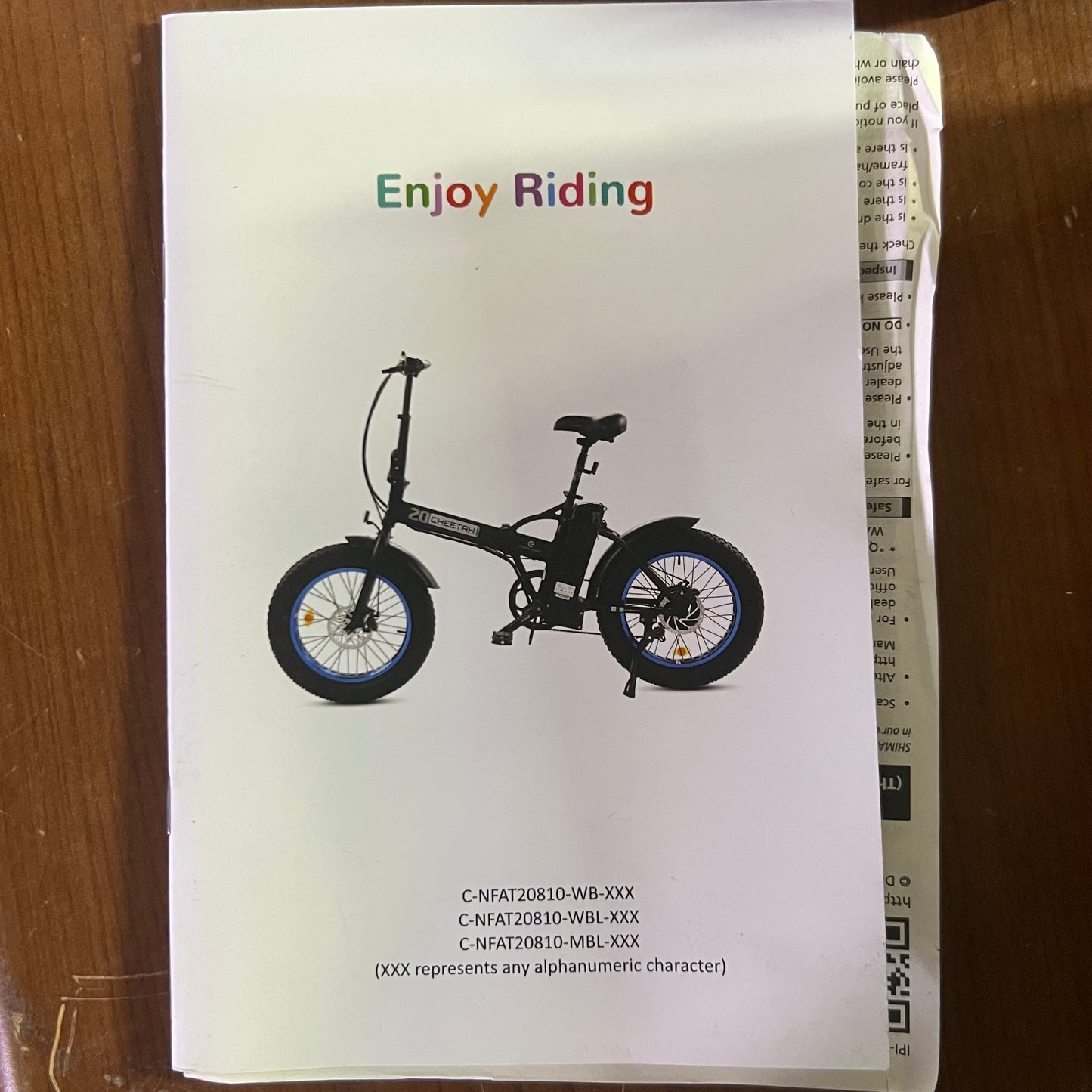 ZA@ ECOTRIC Portable & Folding fat Ebike With LCD Display C-NFAT20810-MBL-W04 A