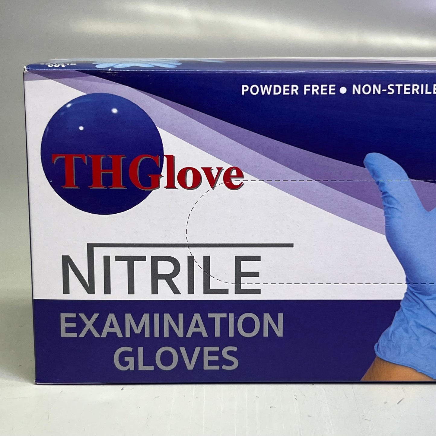 THGLOVE (100 Gloves) Nitrile Examination Gloves Sz M Blue