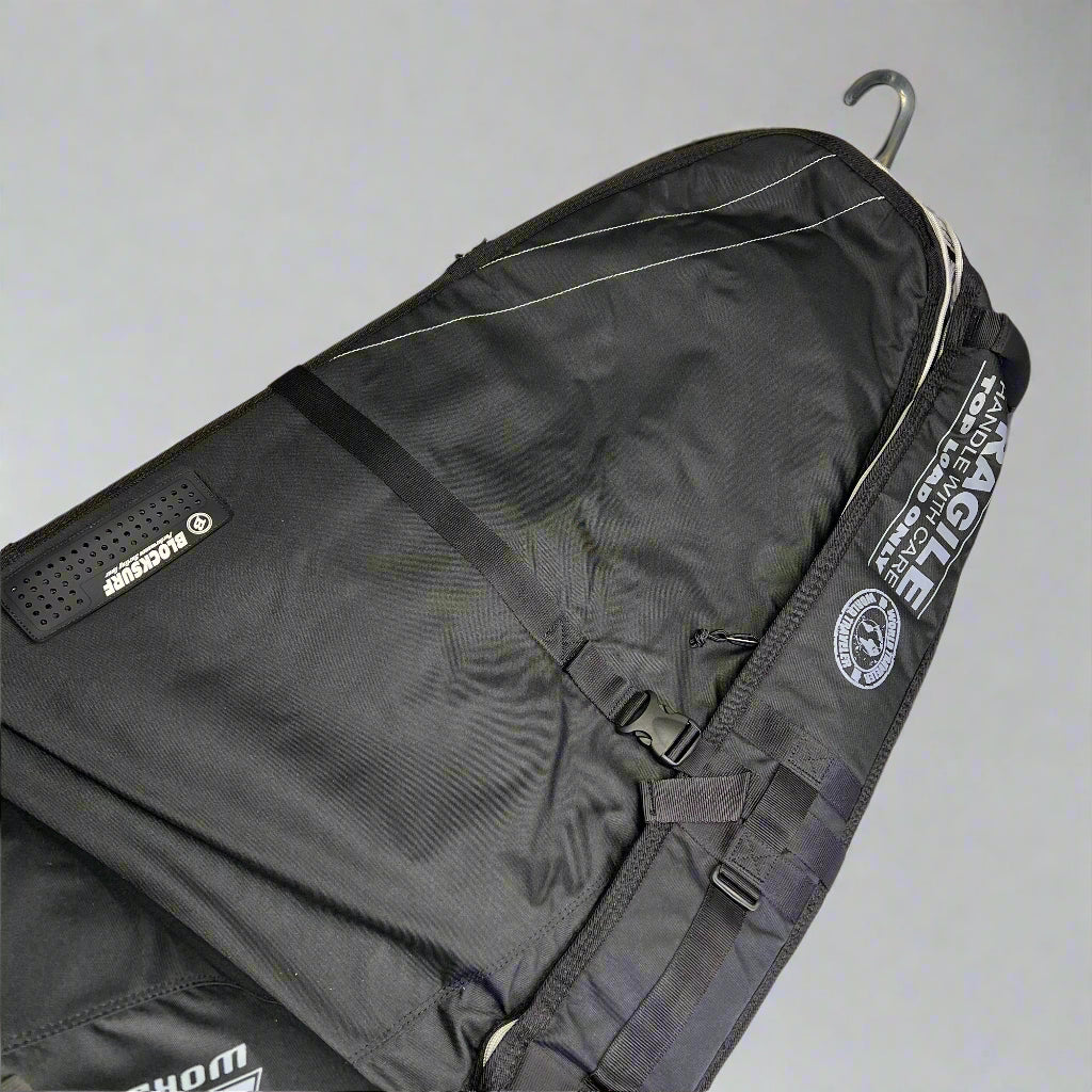 BLOCK SURF Double Coffin World Traveler Series Board Bag 6'6" - Holds 2 - 3 Black