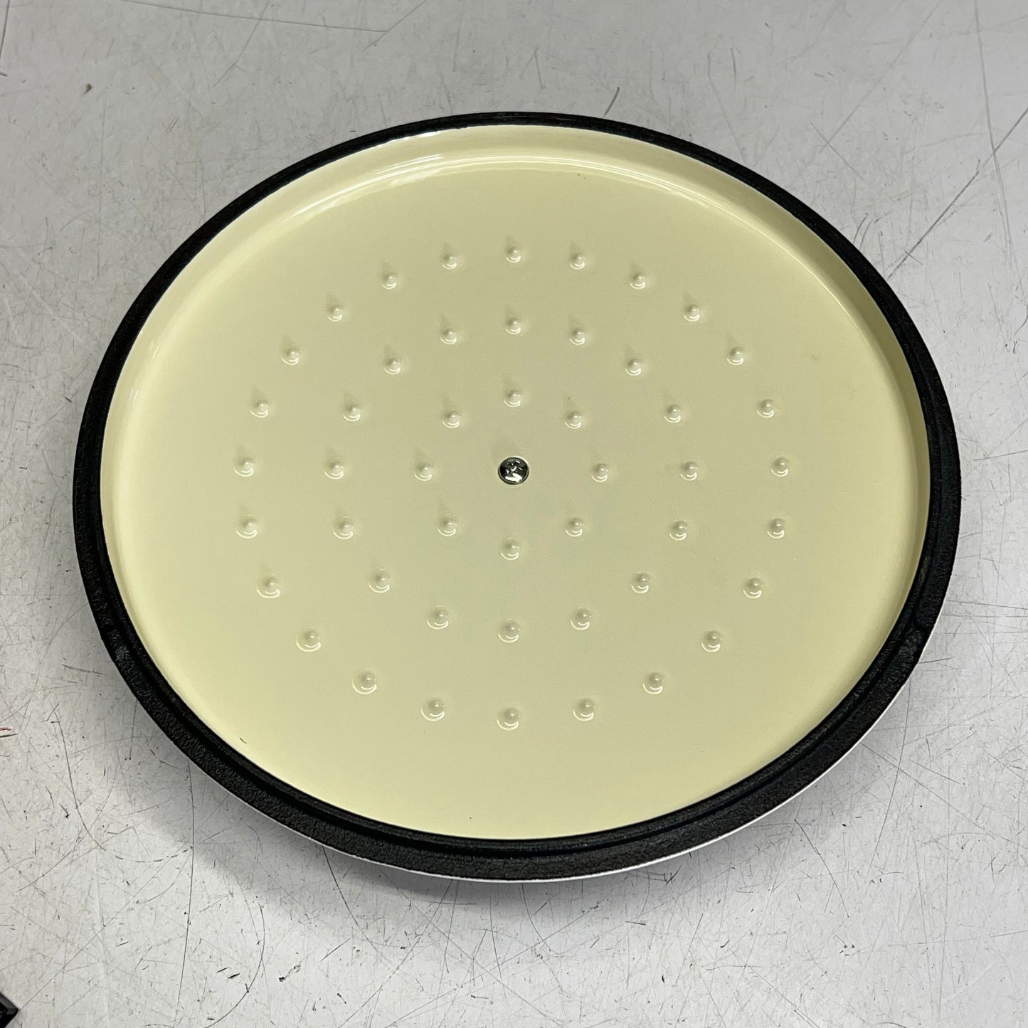 GREEN PAN  Bobby Flay Enameled Cast Iron Round Dutch Oven W/ Lid 5.5 Qt White