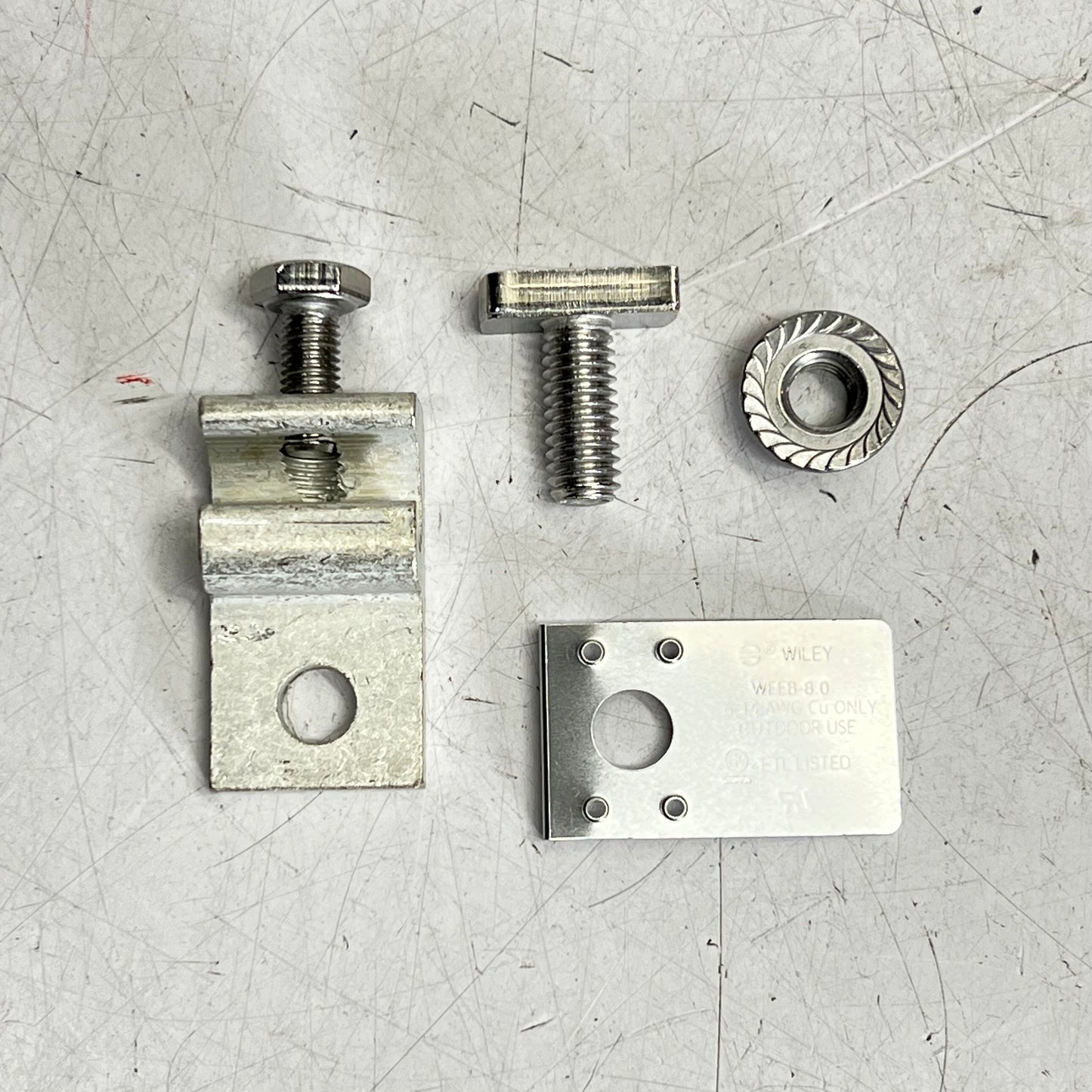 PLP (2 PACK) Rail Grounding Lug W/ Stainless Steel Hardware WEEBL-8.0-KIT-SS