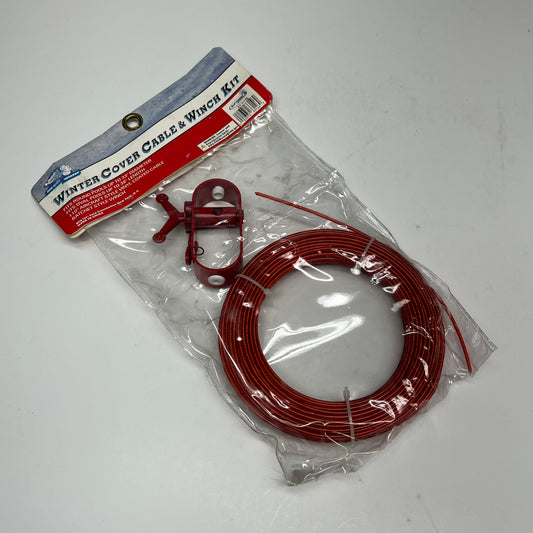 OLD MAN WINTER High Quality Winter Cover Cable & Winch Combo Kit Red BS33146