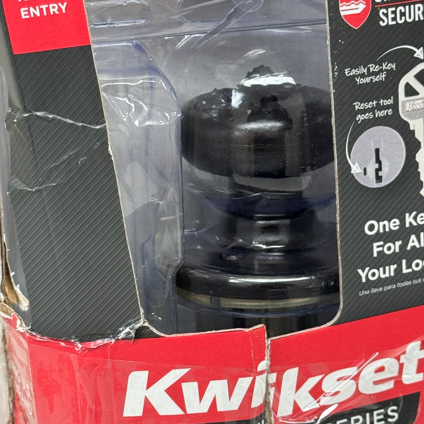 KWIKSET Juno Entry Door Knob W/ Lock & Key ( New Other) 10:Lx5"W Venetian Bronze 97402-737