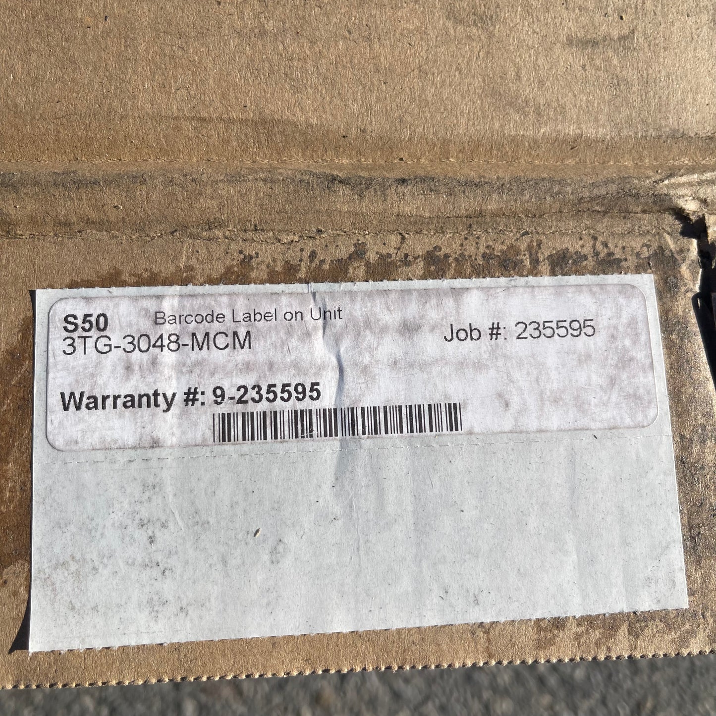 ZA@ Pallet of AERO Work Table & Casters w/o Splash Stainless Steel 3TG-3048-MCM ~40 lbs (AS-IS)