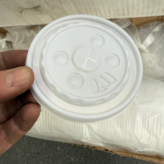 ZA@ Pallet of FIRST MARK Clear Lids, Black Hot Cup Lids, Tortilla Strips, & Toilet Seat Covers