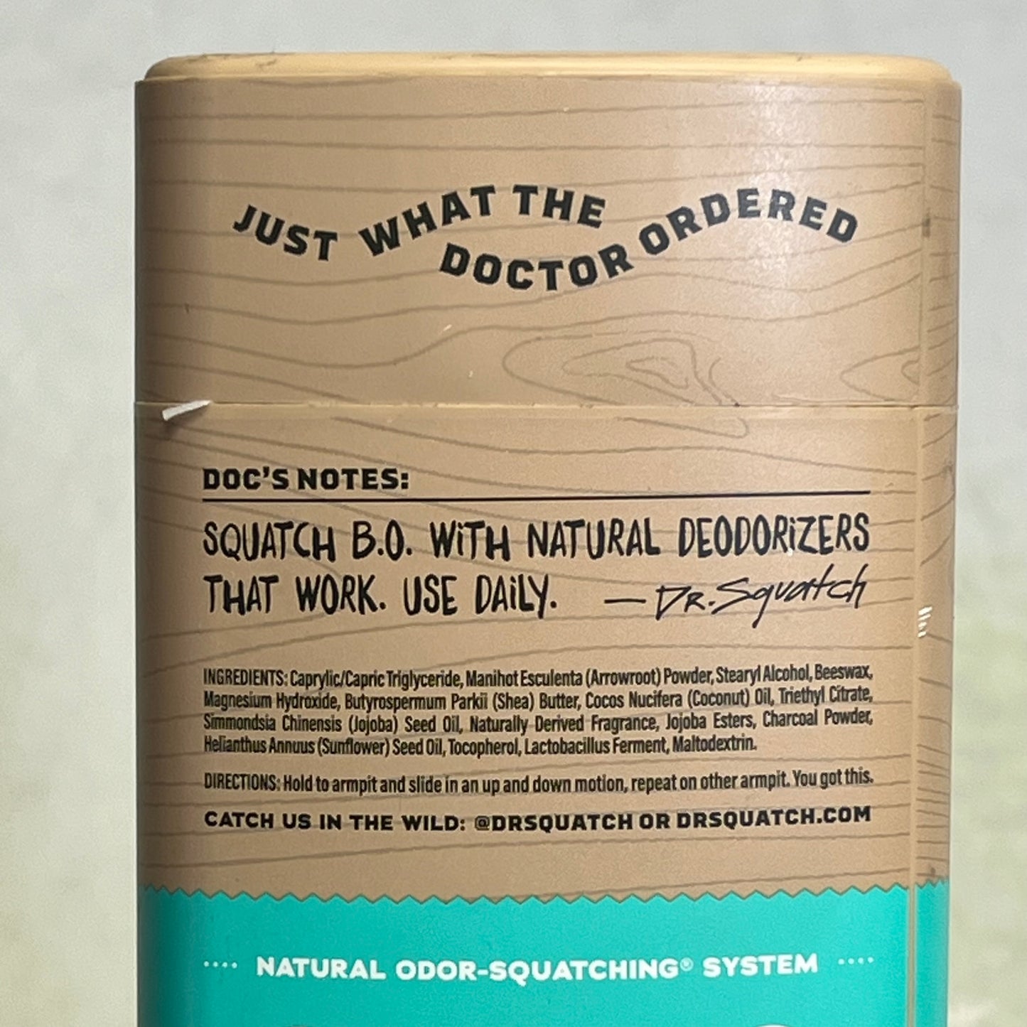 DR SQUATCH (2 PACK) Natural Deodorant For Men Coconut Castaway Scent 2.65 Oz