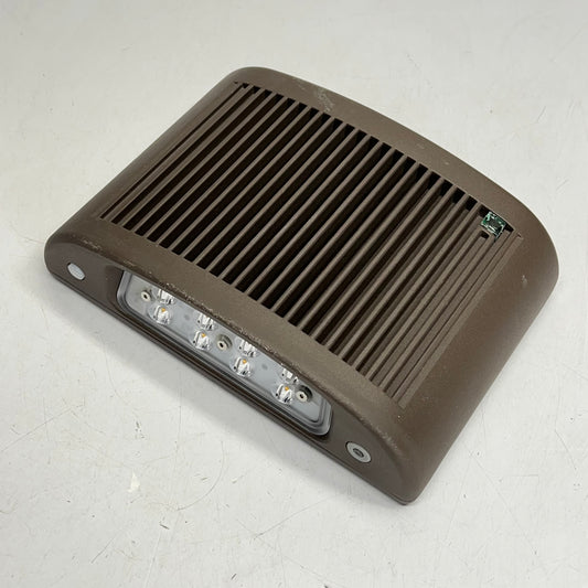 HUBBELL LIGHTING Led Wall Pack w/ Emergency Battery Backup 1500 Lumens Brown