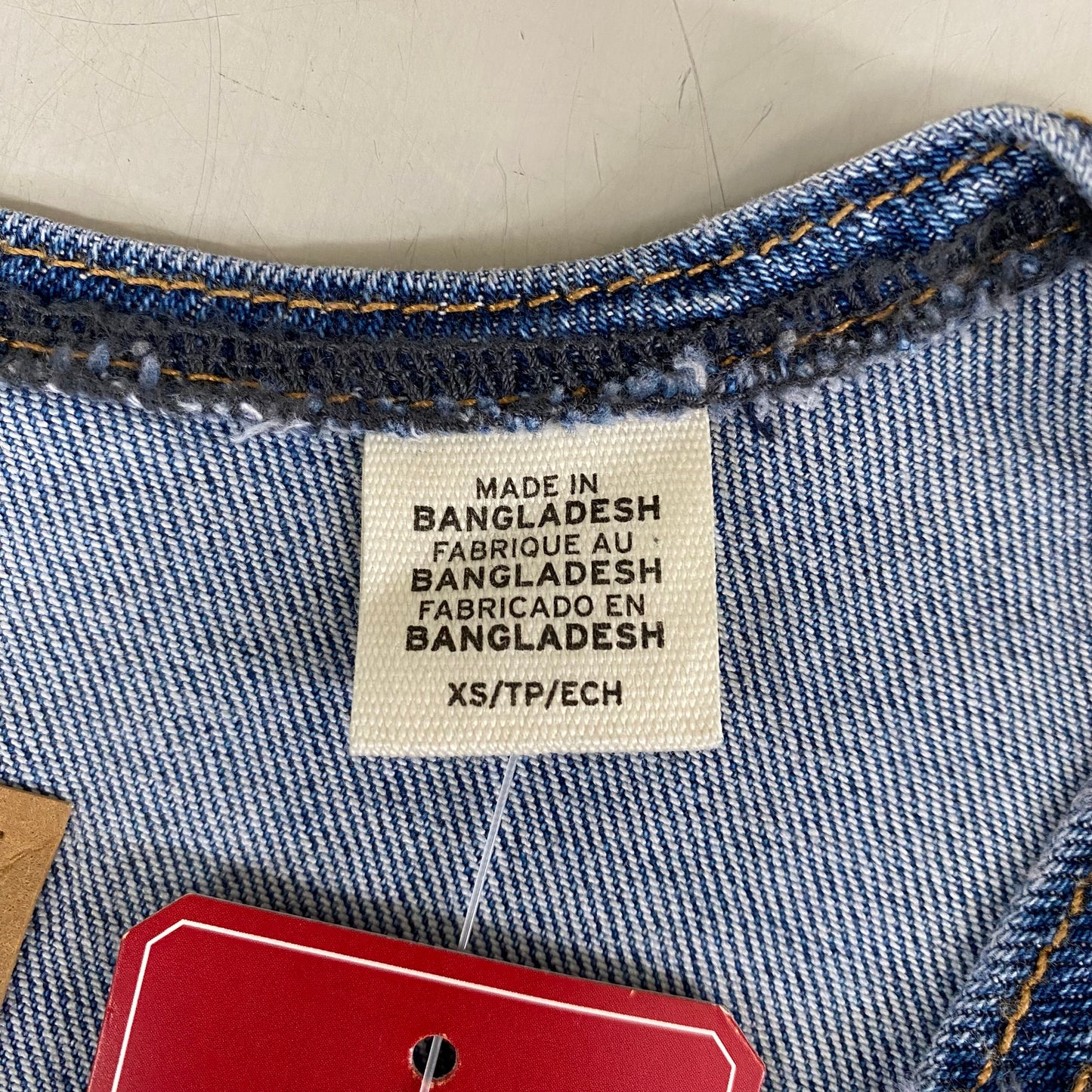 LEVI'S 95' Jean/Denim Cropped Vest Women's Sz XS Blue A91780000