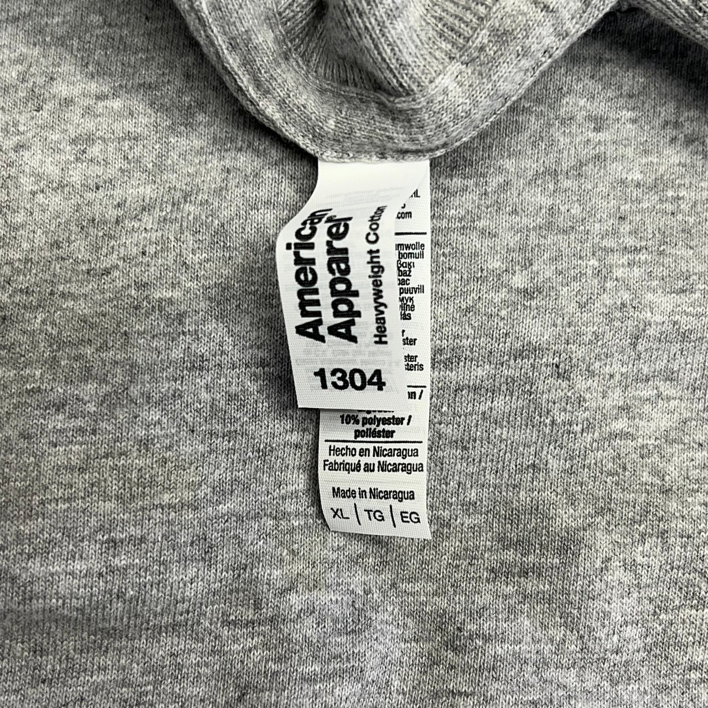 ZA@ AMERICAN APPAREL (12 PACK) Heavyweight Cotton Long Sleeve Tee Unisex Sz XL Grey 1304