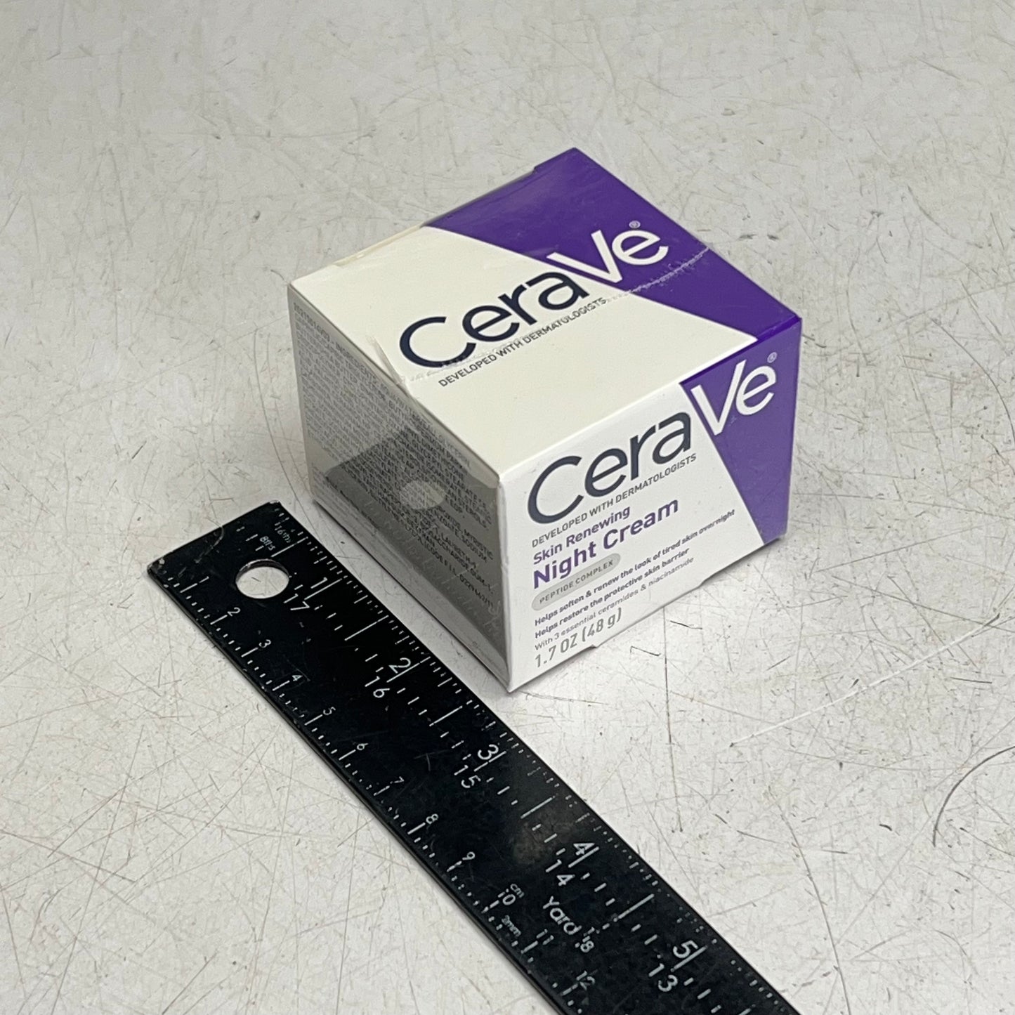 CERAVE Skin Renewing Night Cream Peptide Complex All Skin Types 1.7oz White BB 08/27