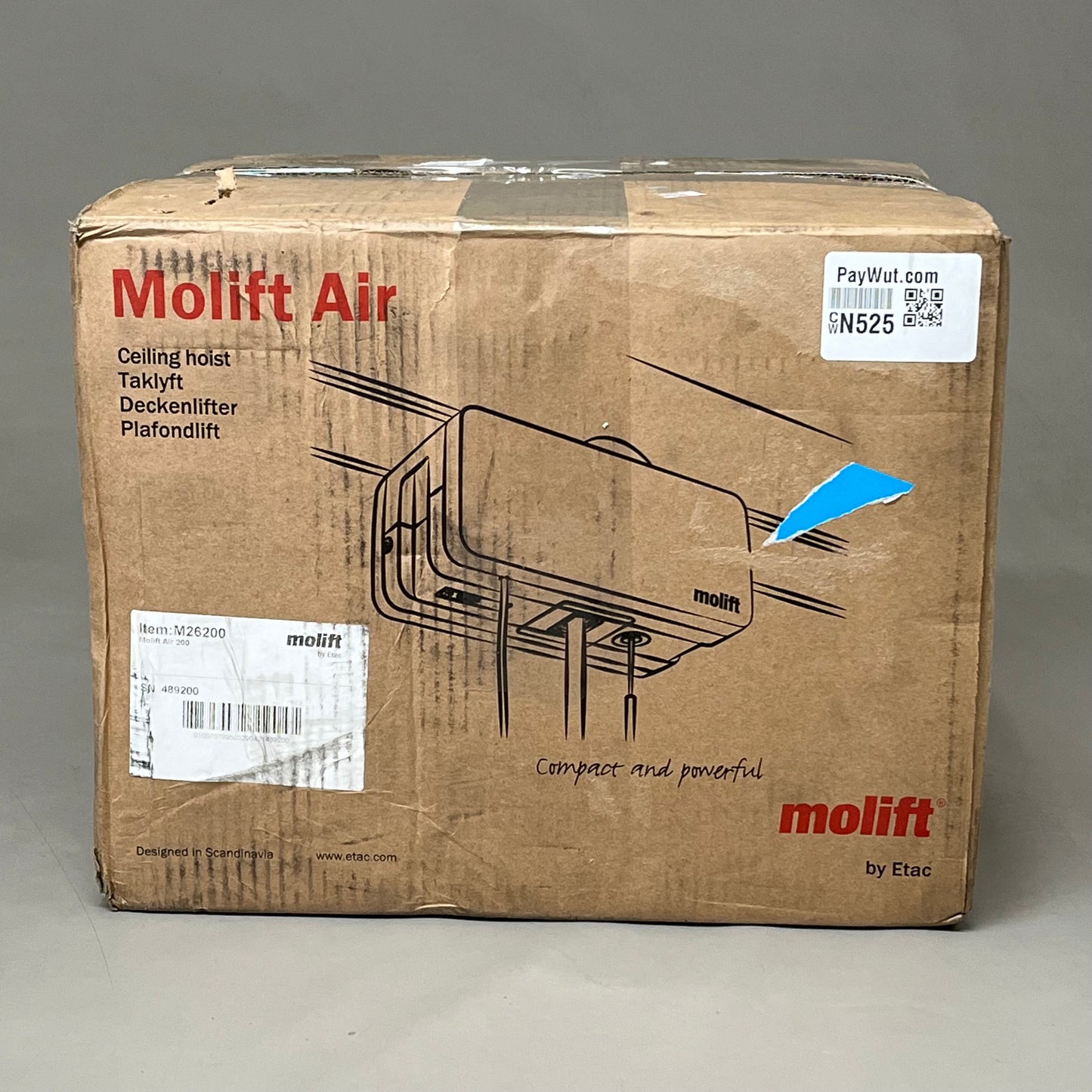 MOLIFT Air 200/350 Ceiling Lift Motor (New) 6 Hour Battery Charge