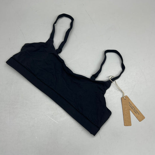 SKIMS Buttery Soft Fits Everybody Scoop Bralette Women's Sz S Onyx BR-SCN-2025