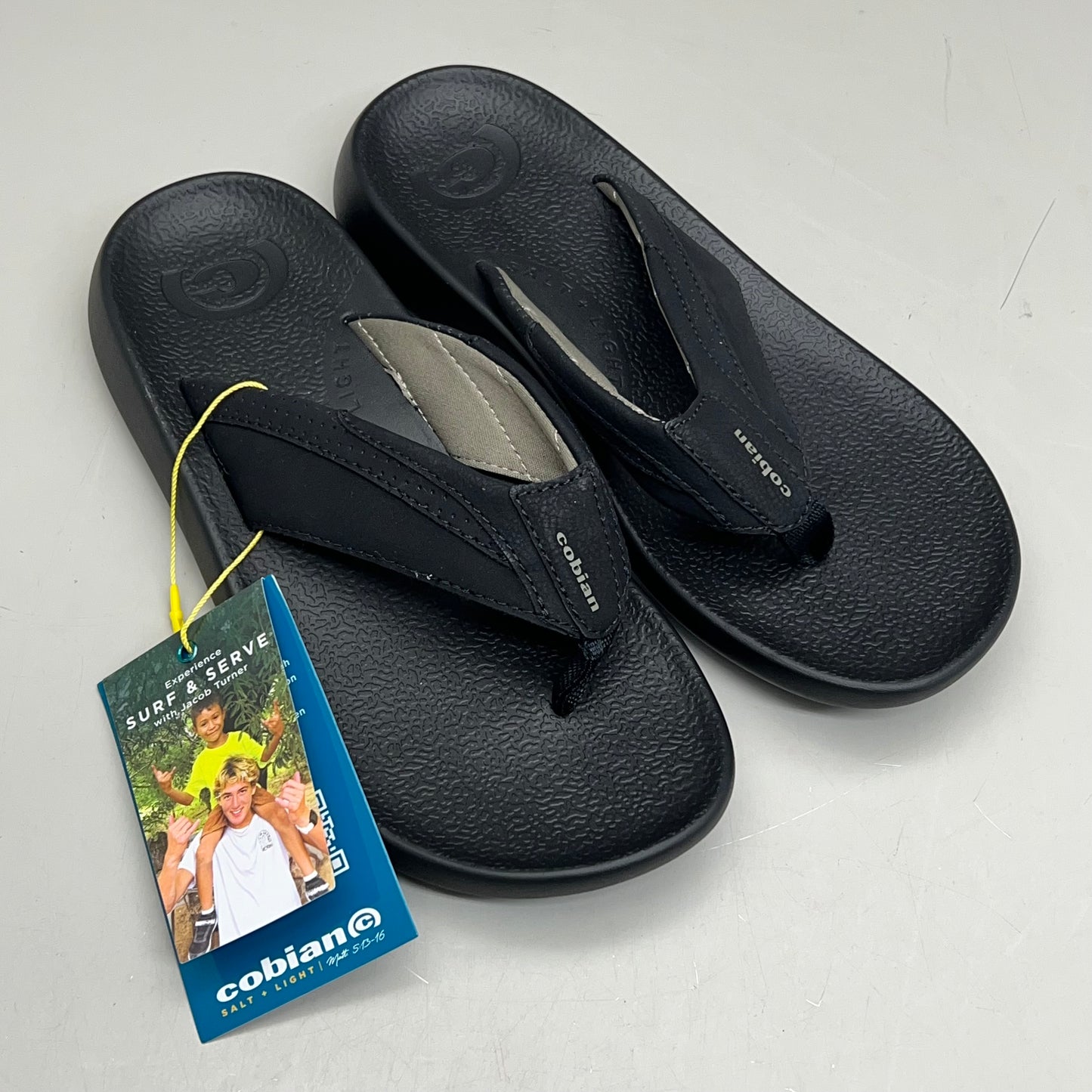 COBIAN Compass Synthetic Leather Strap Men's Sz 12, EU 45 Black COM25-001-12