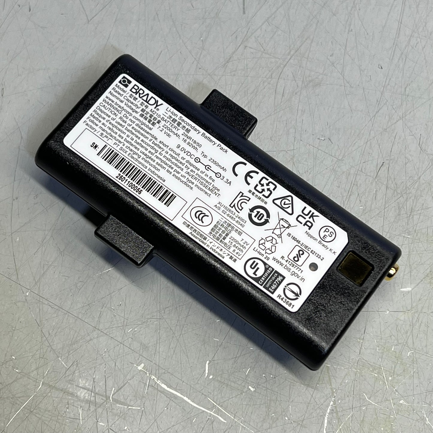 BRADY Battery Pack & AC Adapter Power Kit For M210 Label Maker M210-PWR-KIT