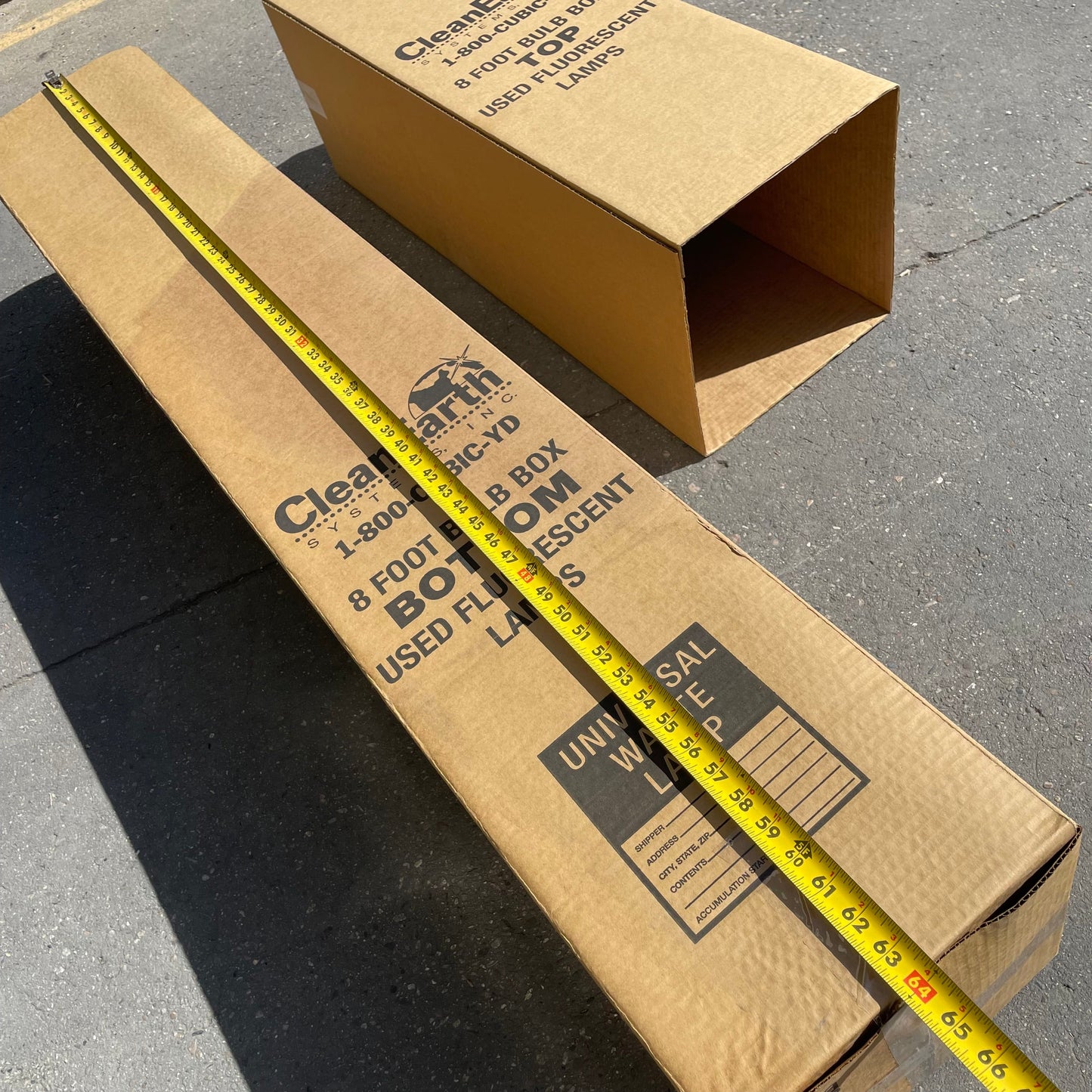 ZA@ Pallet of CLEANEARTH ( Pack) Bulb Cardboard Boxes for Fluorescent Lamps 8 ft (AS-IS)