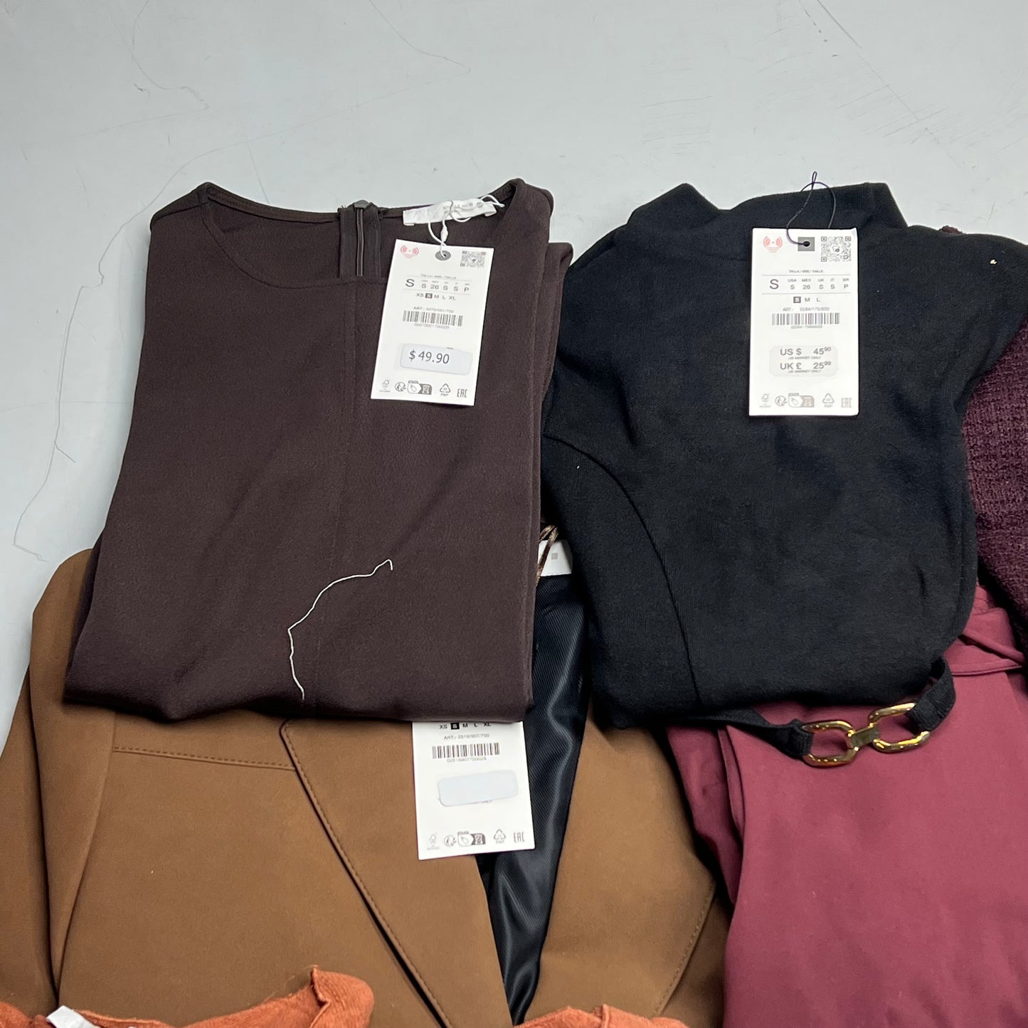 ZA@ ZARA Lot of Assorted Clothing Blazer, Blouses & Dresses Women's Sz S & M