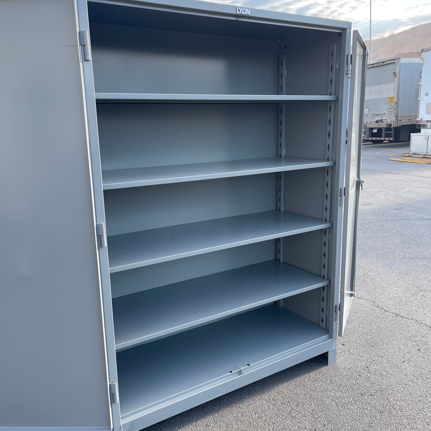 Z@ LYON Heavy-duty Storage Cabinet 82”x60”x24” Dove Grey DD1149 (AS-IS)
