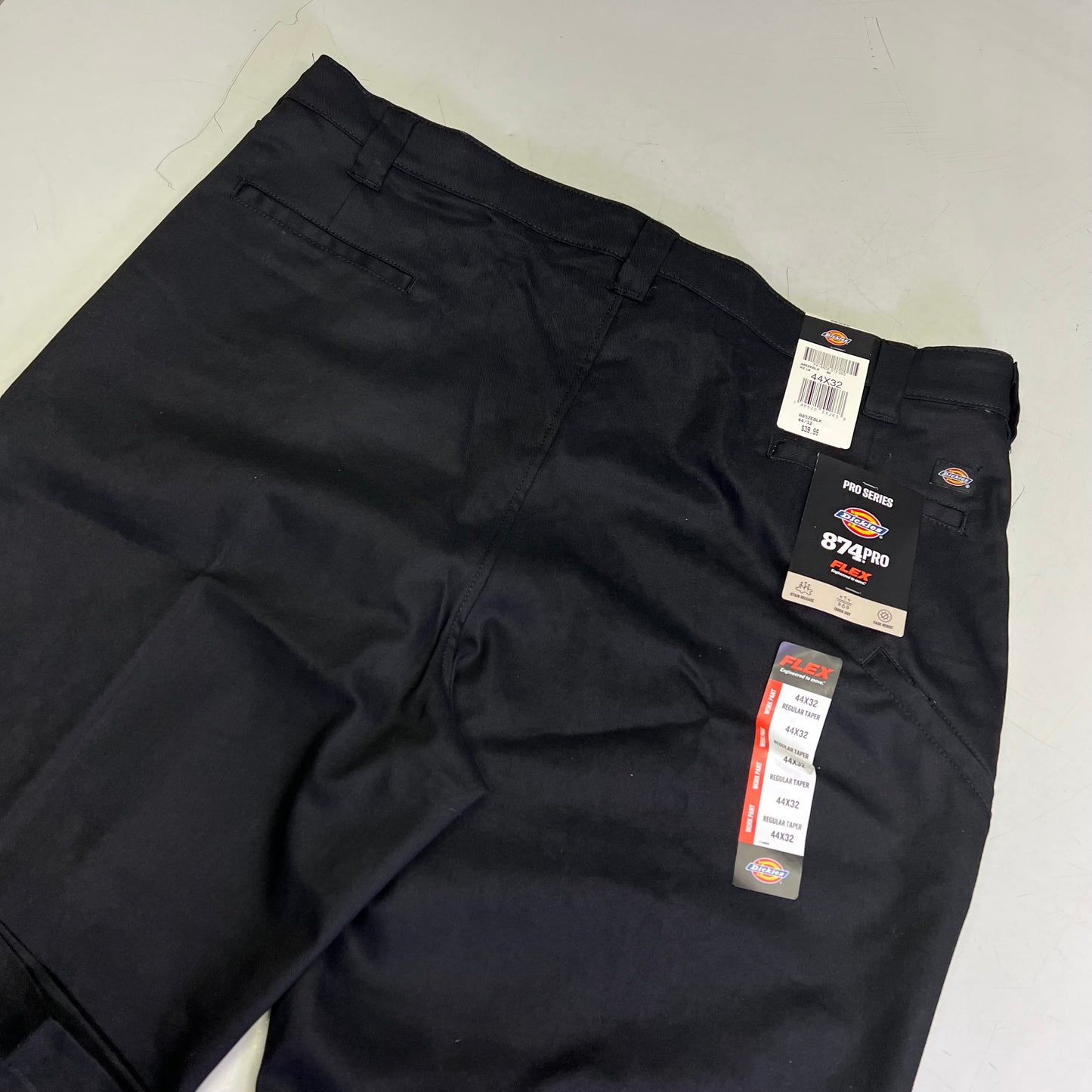 DICKIES 874 Pro Series Work Pants Classic Workwear Men's Sz 44x32 Black A85ZEBLK