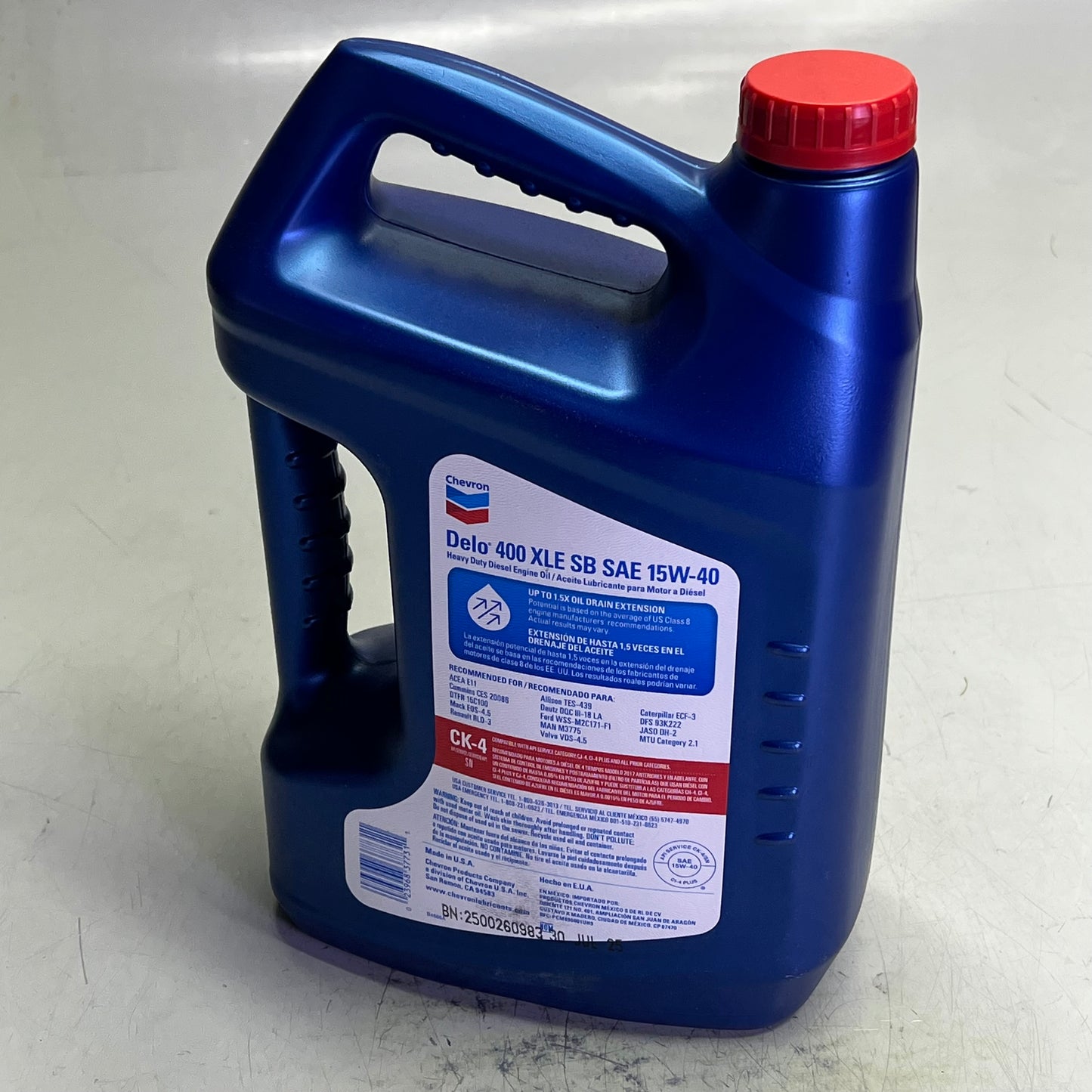 ZA@ DELCO 400 XLE SB Synthetic Blend SAE 15W-40 Heavy-Duty Diesel Motor Oil 1 Gal