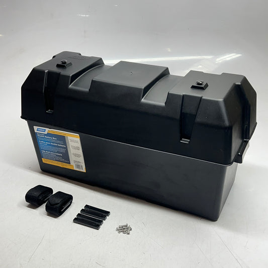 ZA@ CAMCO  End to End Double Battery Box for Automotive, Marine & Rv  23"x9" Black 55374