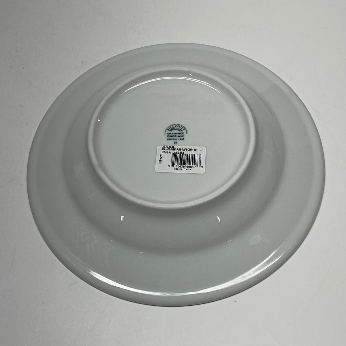 PILLIVUYT (4 PACK) Most Popular Sancerre Porcelain Soup & Pasta Bowls White 10"