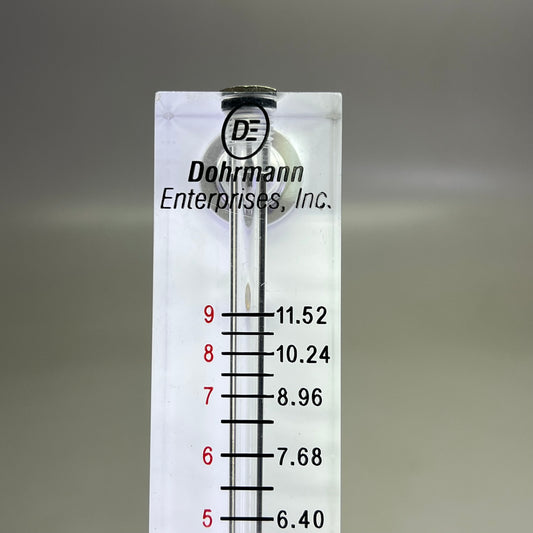 DOHRMANN ENTERPRISES INC. Flowmeter For 1/4"IDx3/8"ID Hose 6.5" Clear FM-1008.5