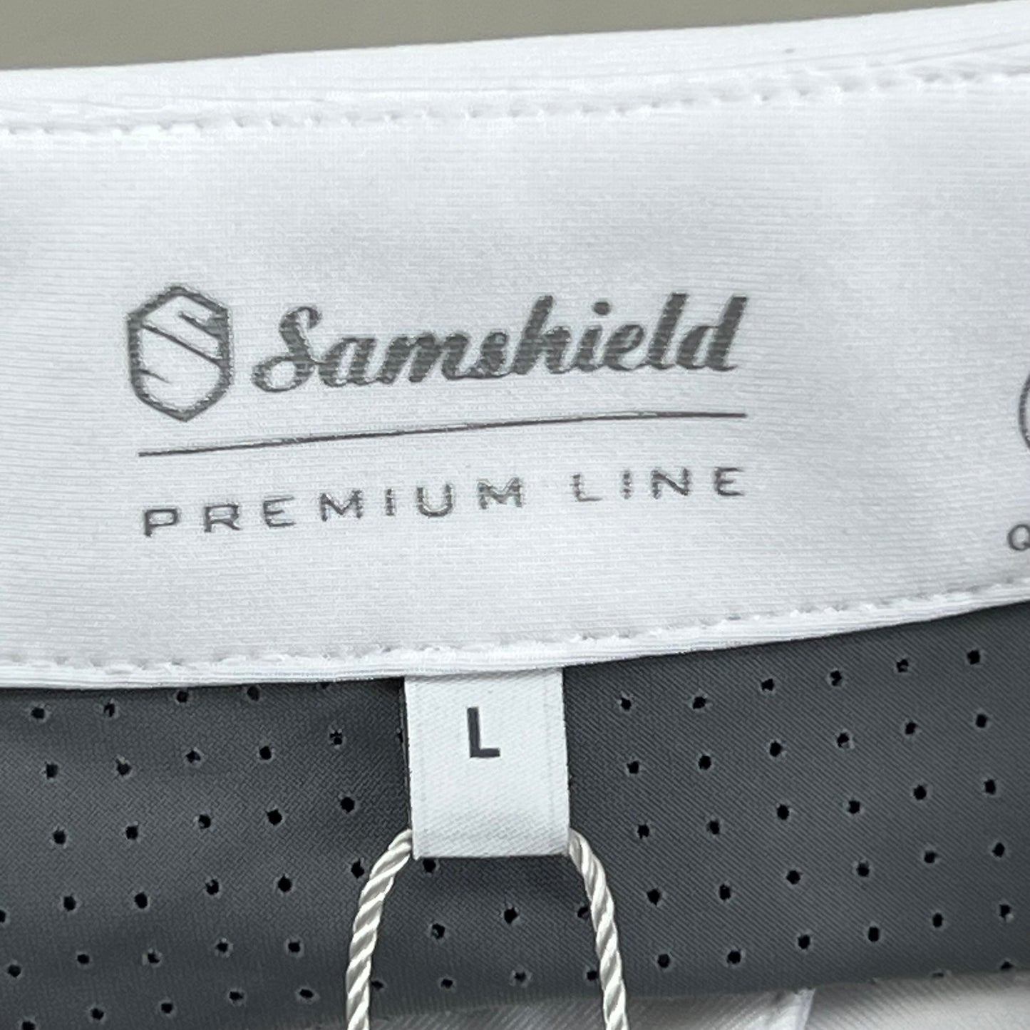 SAMSHIELD Samuel Long Sleeves Equestrian Polo Shirt Men's Sz L Grey